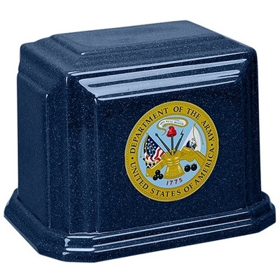 United States Army Blue Cultured Urn