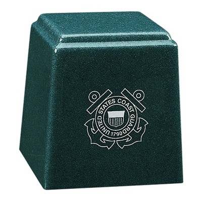 United States Coast Guard Green Cultured Urn