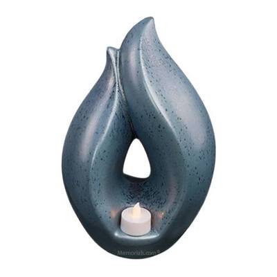 Winter Teardrop Ceramic Urn