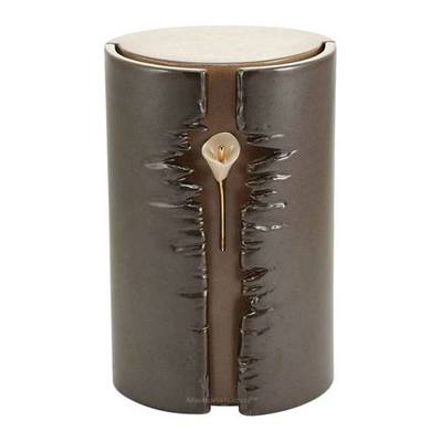 Wrapped Lily Ceramic Cremation Urn