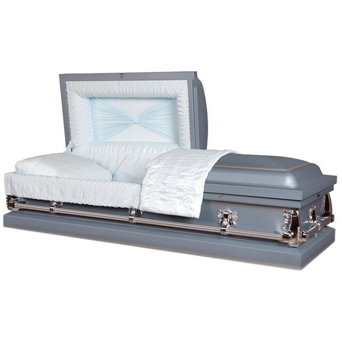 Sudbury Blue Metal Casket