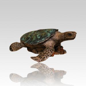 Sea Turtle Bronze Cremation Urn